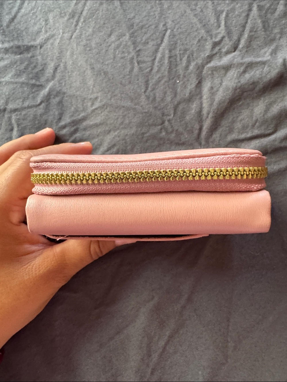 Compact Pink Women’s Wallet with Wrist Strap - - Picture 3 of 9